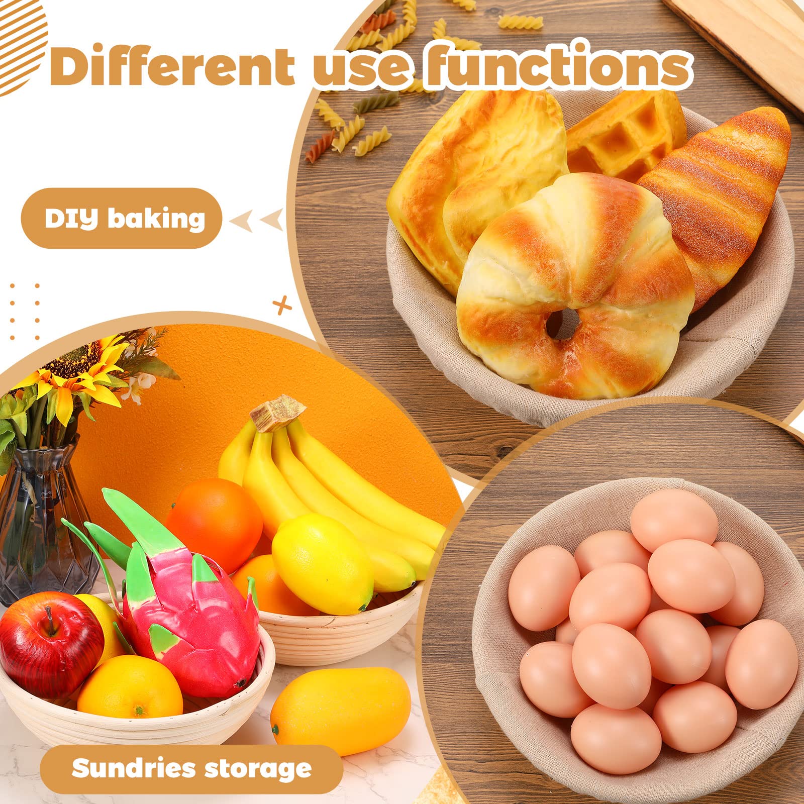 Ziliny banneton kit cloth liner aids easy dough release and clean lines