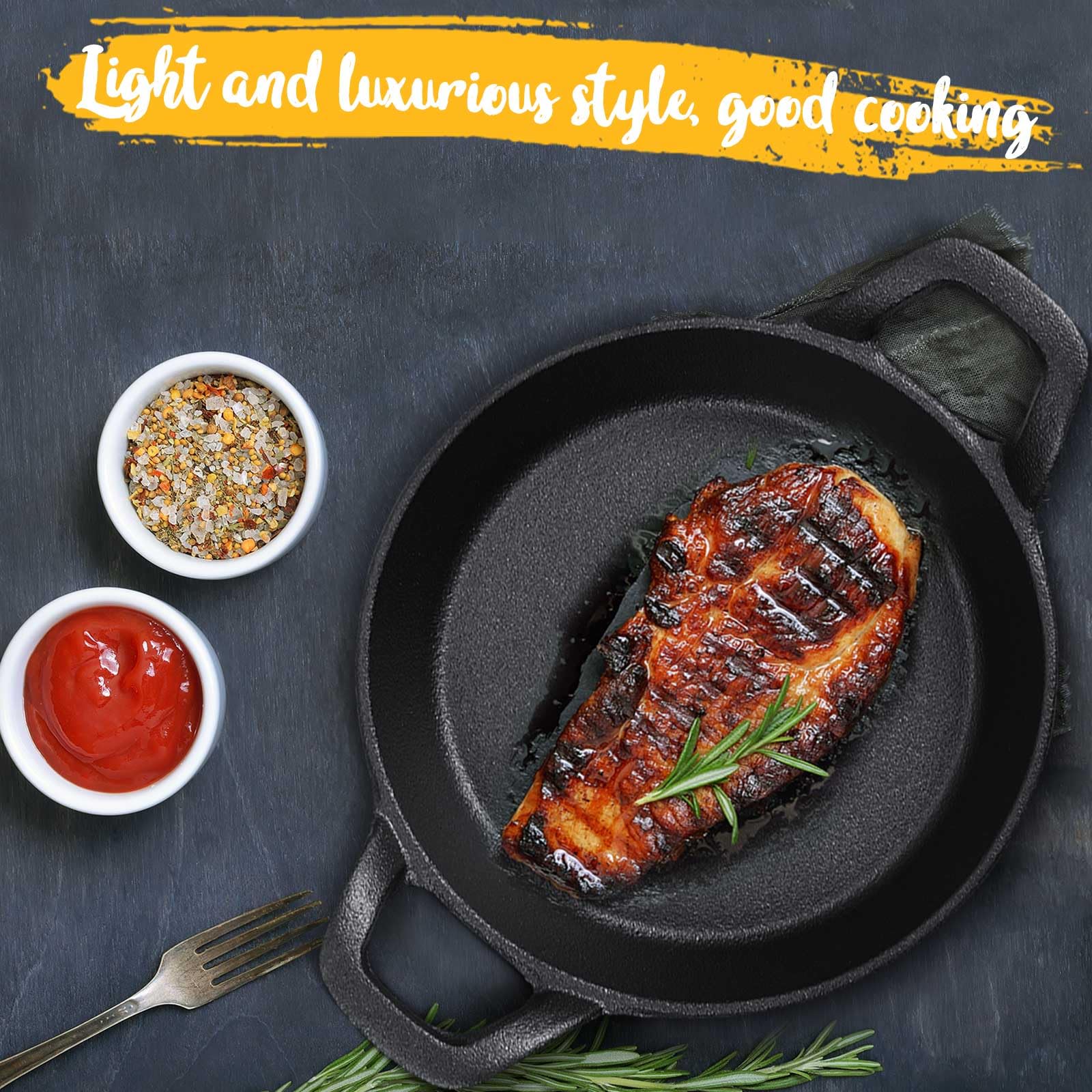 Ziliny black casserole dish mini skillet doubles as servingware on picnics