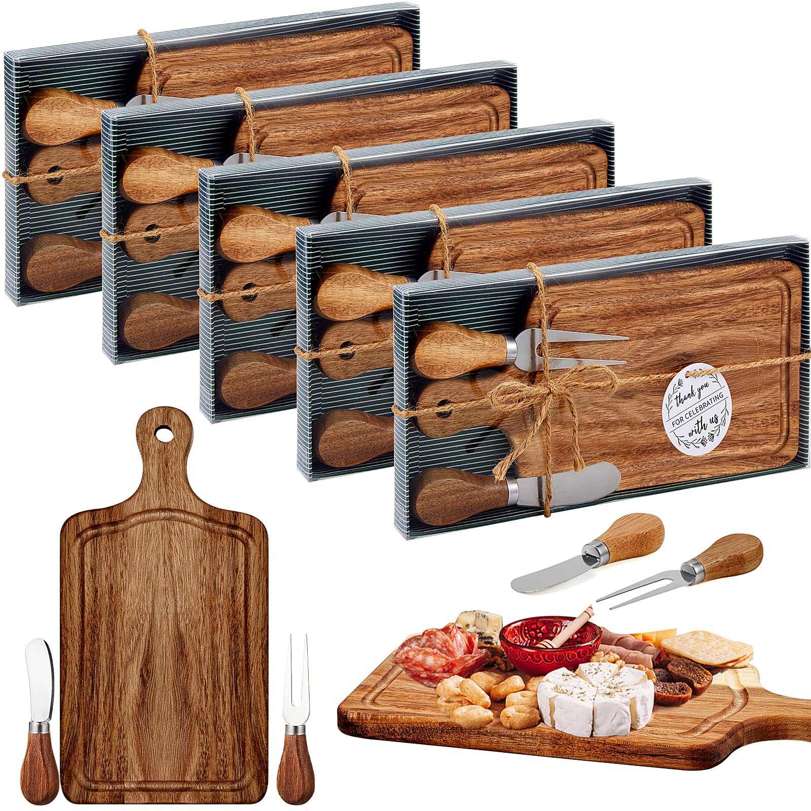 Ziliny bridal shower cheese board in acacia color for elegant prizes