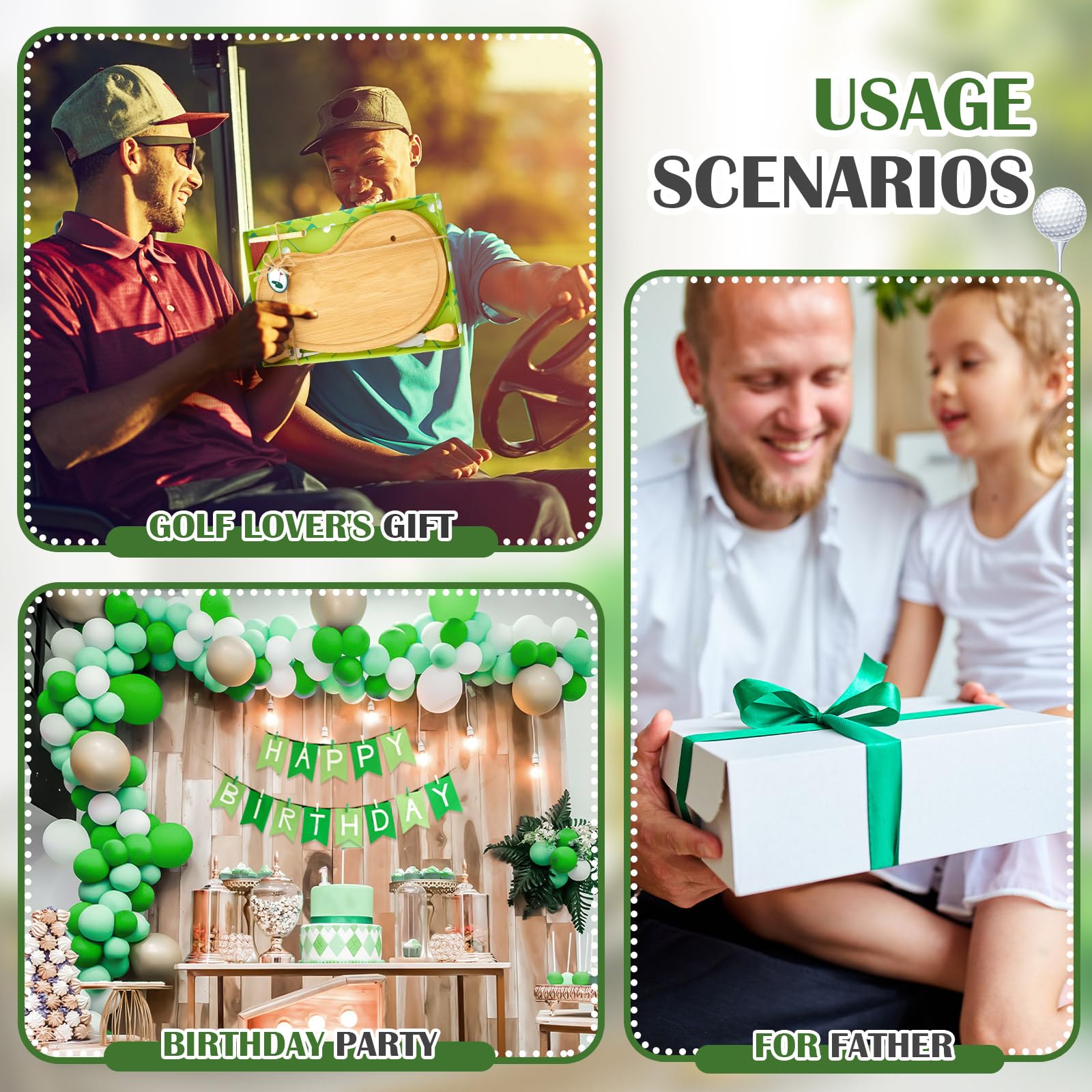 Ziliny Fathers Day gift packaging emphasizes golf-themed gifting.
