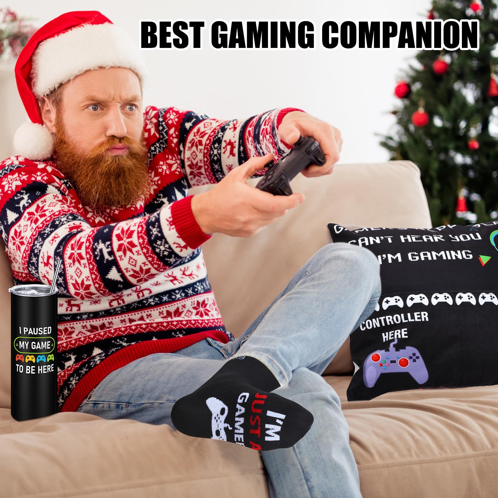 Ziliny pillow cover adds soft support and gamer themed flair