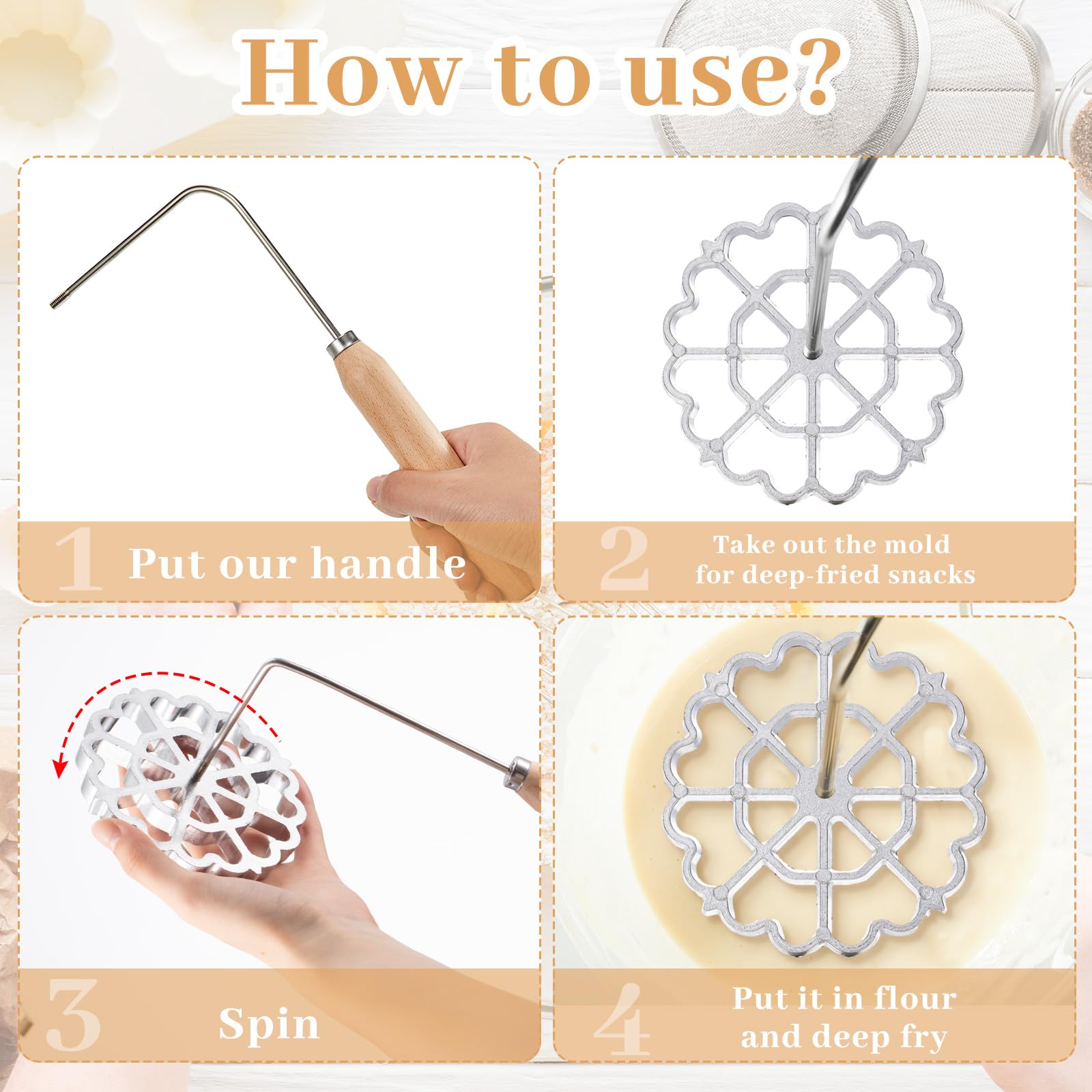 Ziliny interchangeable flower head creates floral rosettes with detail.