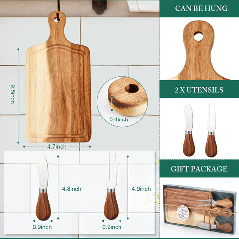 Ziliny knife and fork set in acacia wood and stainless steel for reliable serving