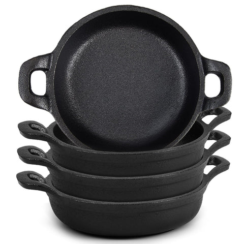 Ziliny mini cast iron skillet on the stove for quick searing and small portions.