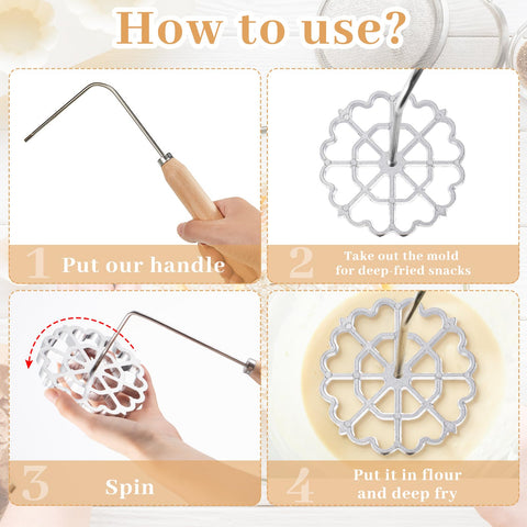 Ziliny skimmer spoon for safe, precise lifting of fried treats