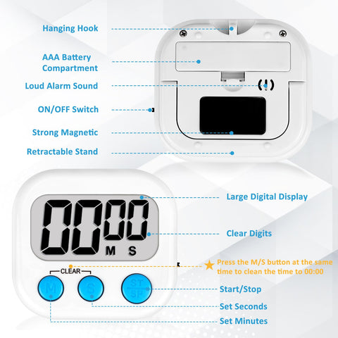 ZILLEEN timers available in colors to differentiate tasks