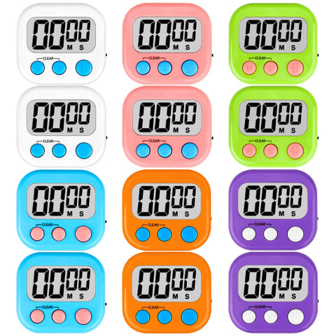 ZILLEEN 12-pack classroom timers front view for quick visibility