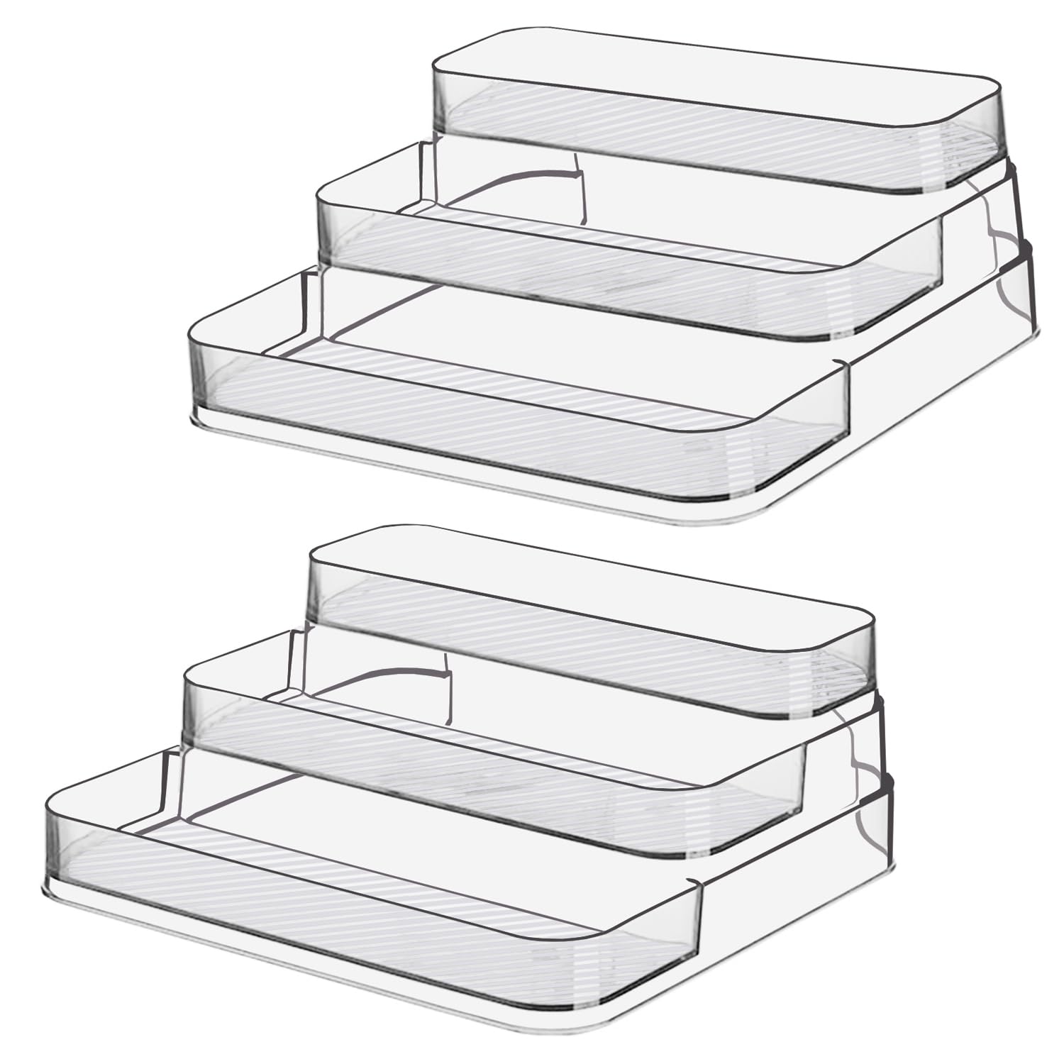 Zilphoba 2pc acrylic rack front view with easy spice access