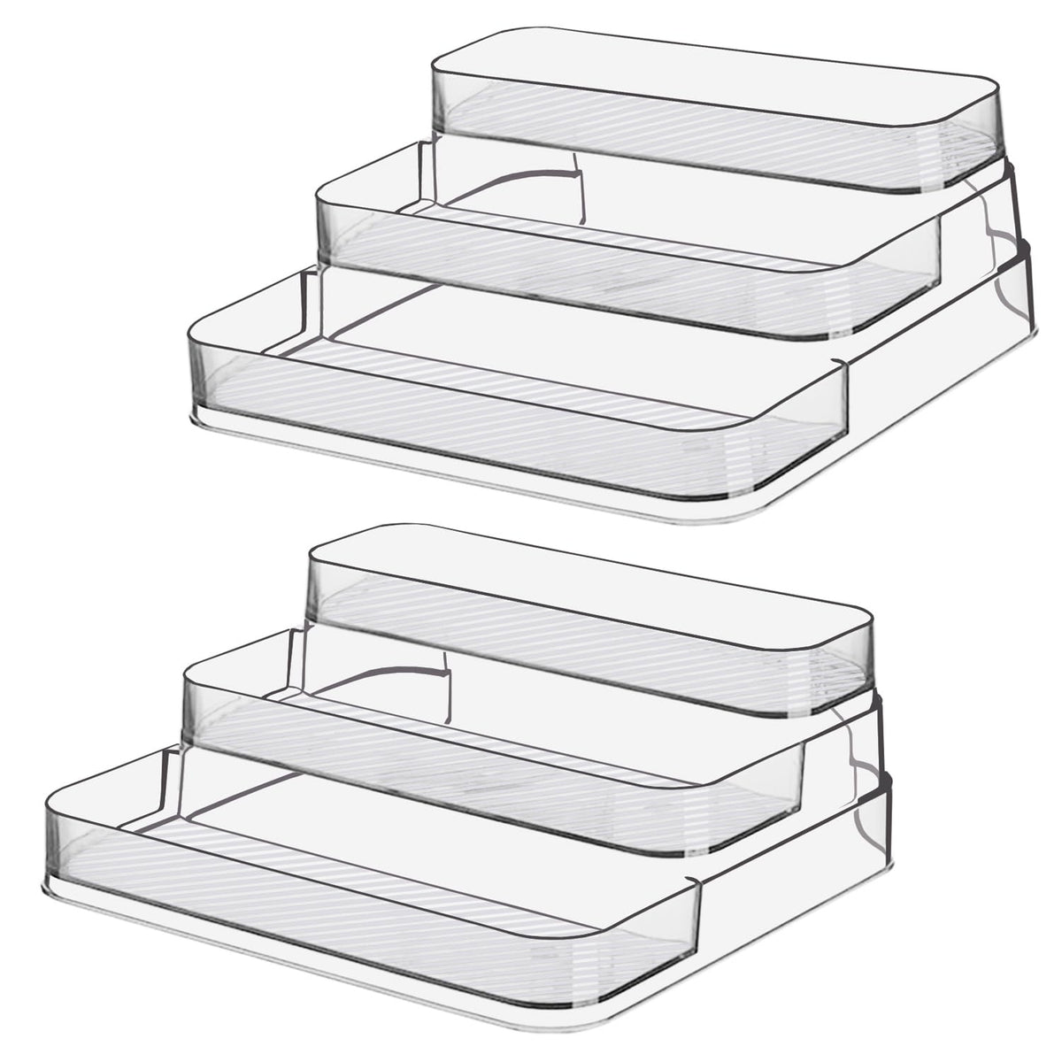 Zilphoba 2pc acrylic rack front view with easy spice access