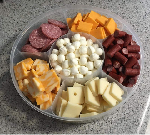Zilpoo candy-nut tray with purple lid ideal for office snacks