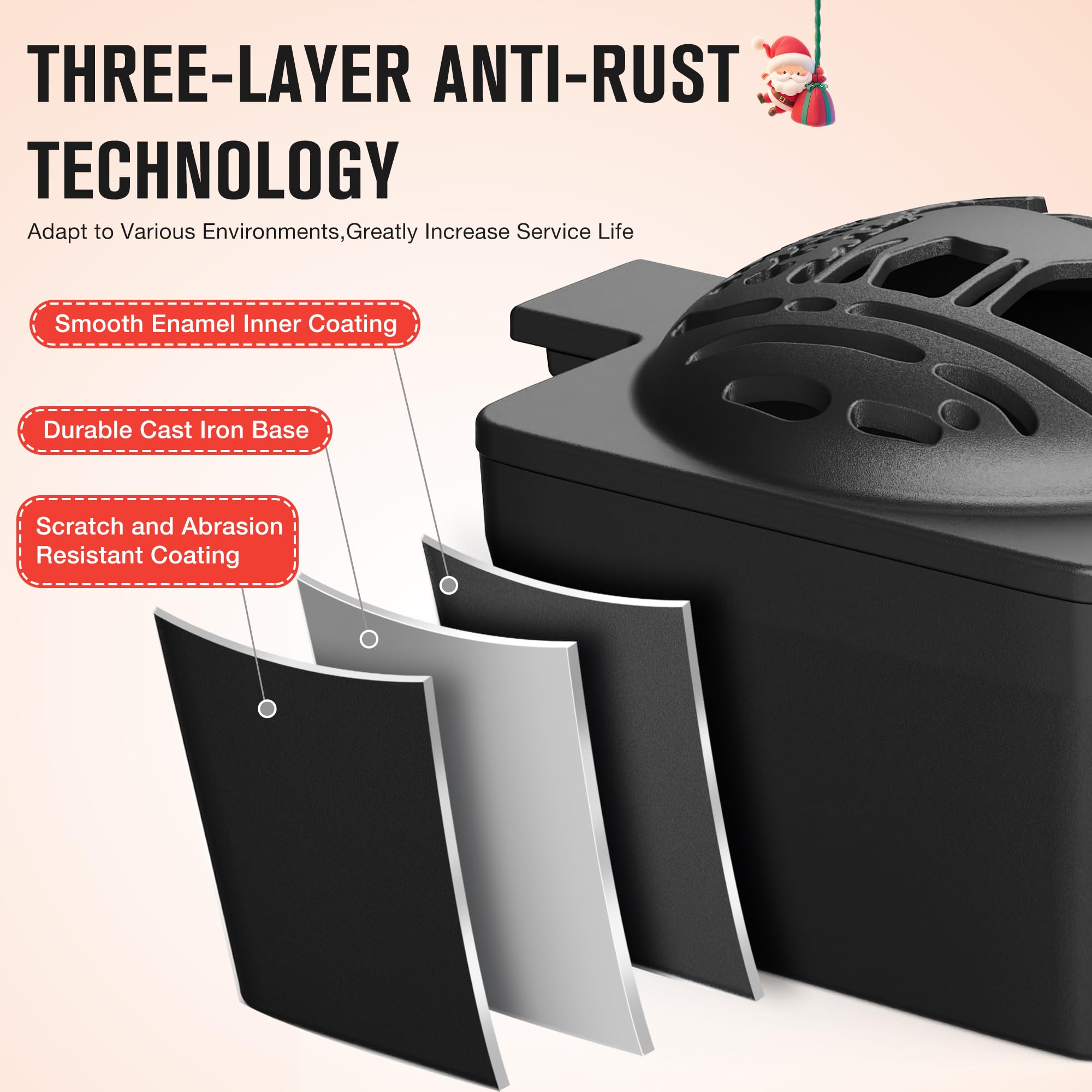 ZIMOMOTA enamel interior simplifies cleaning and maintenance.