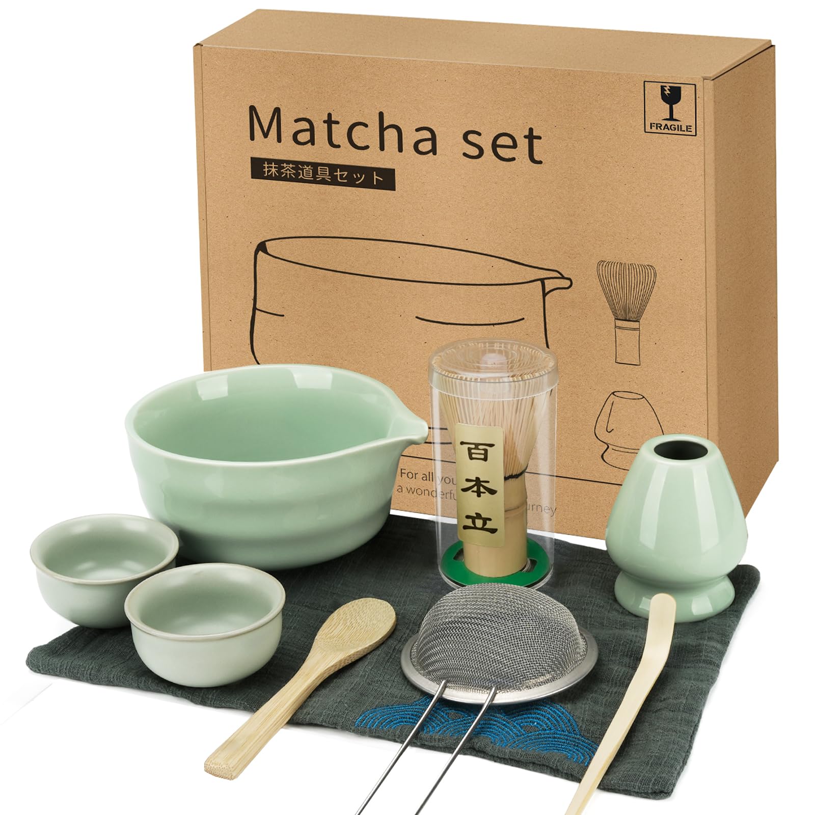 Zingbee matcha bowl with spout for smooth, drip-free pouring and easy serving