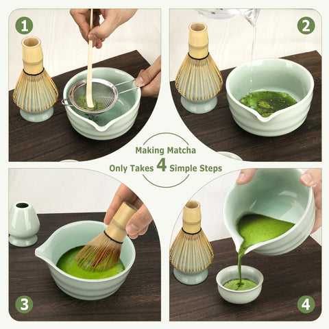 Zingbee matcha scoop wooden for precise, easy measurements