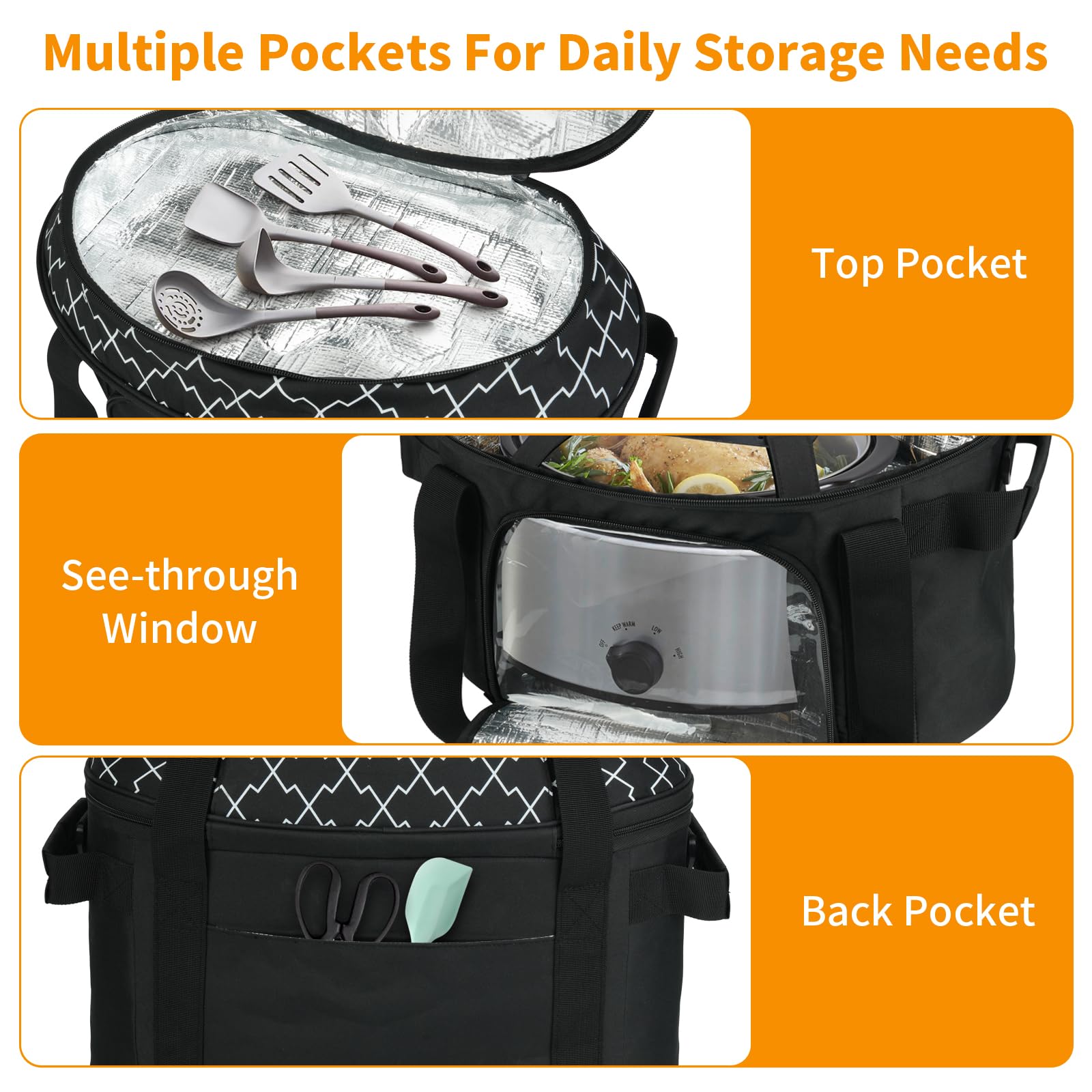 ZIOZERTT insulated lining preserves temperature during travel.