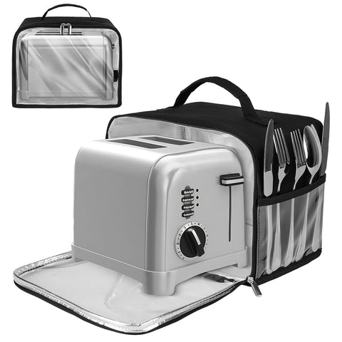 ZIOZERTT toaster cover 2-slice base fully encloses to guard against dust and pests.