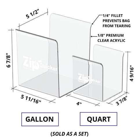 Zip Quicker anti-slip base prevents tipping during filling and pouring