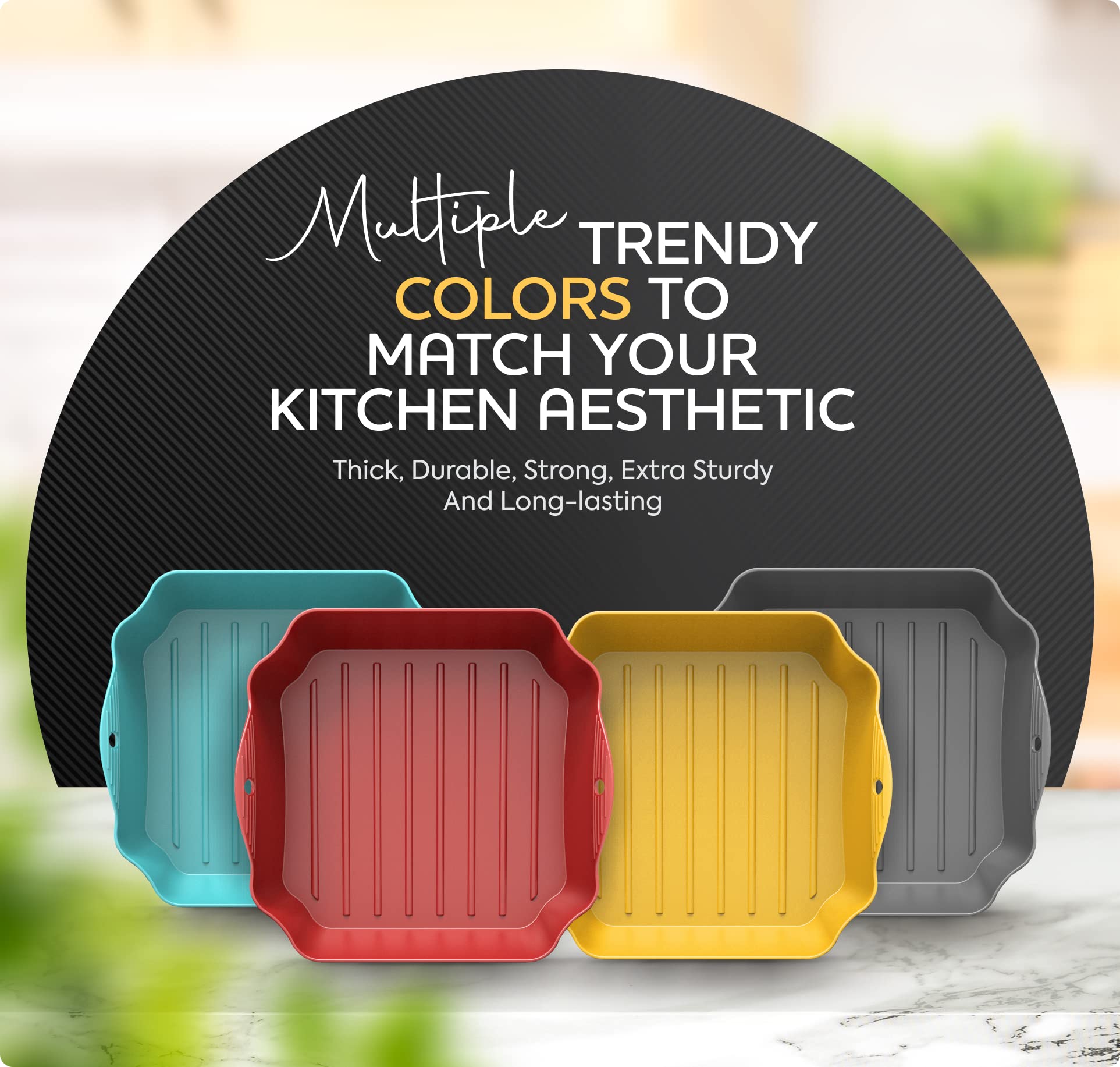 ZIP STANDING air fryer liner drainage grooves support even heat and reduce mess