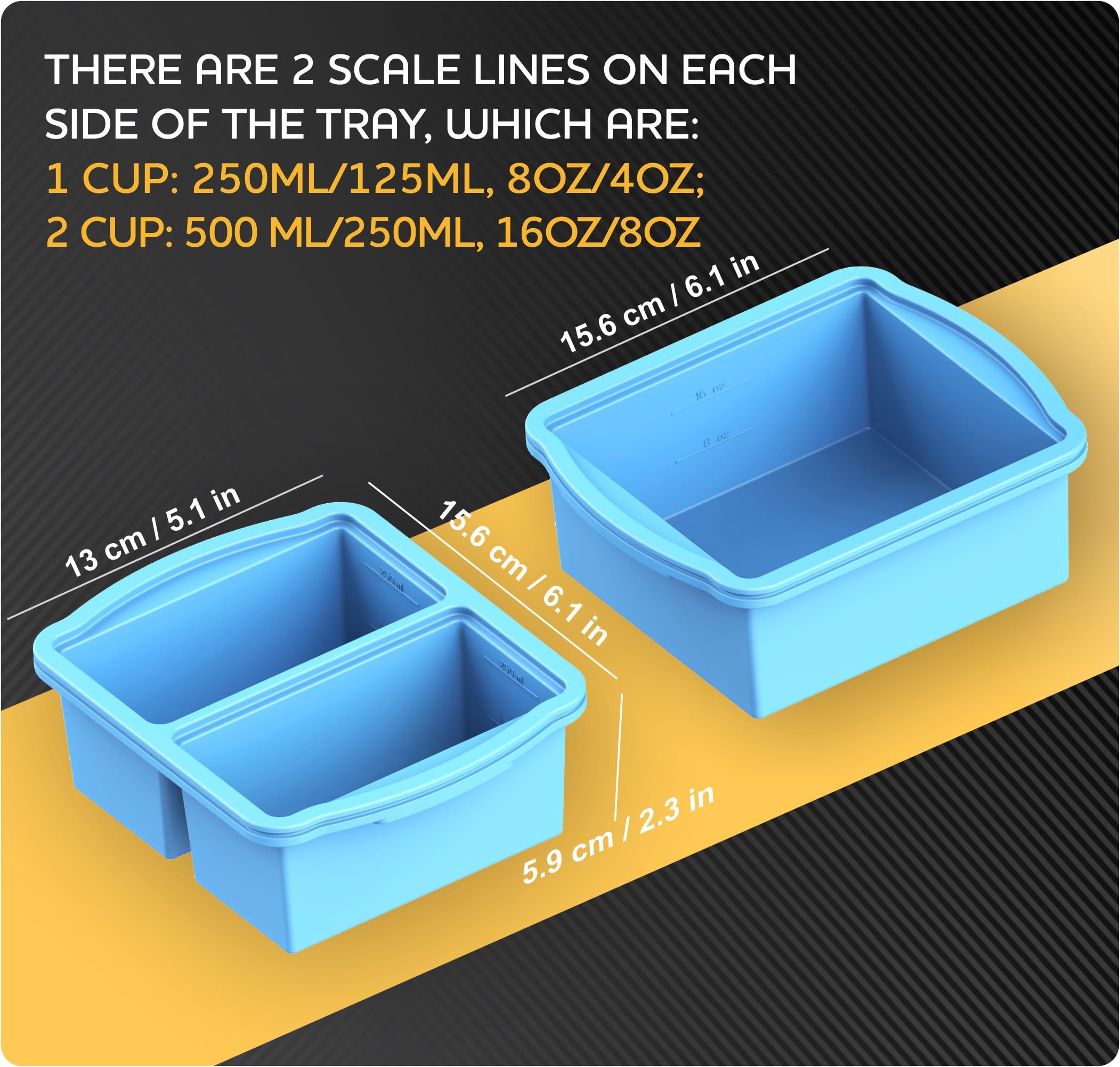 ZIP STANDING nonstick silicone trays are easy to remove and clean