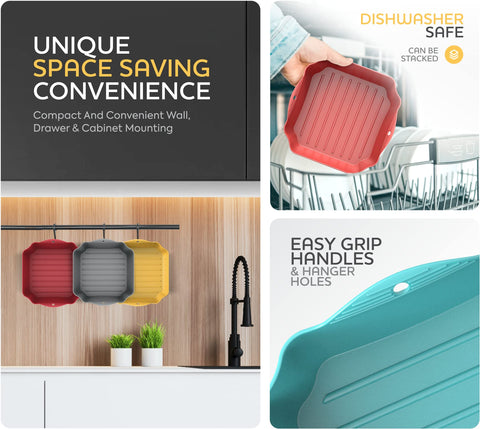 ZIP STANDING square liner promotes even browning on trays