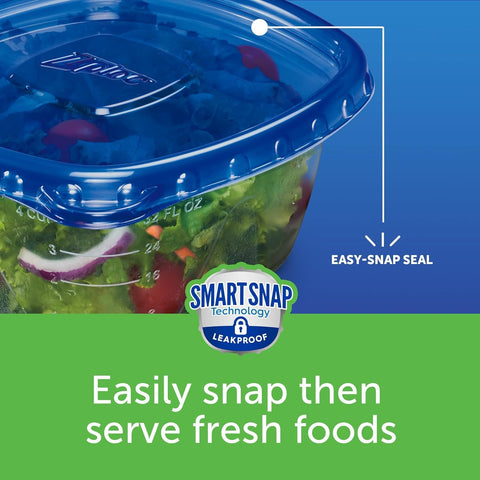 Ziploc pack of three sets saves space and keeps meals organized.