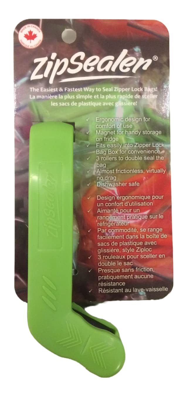 ZipSealer easy-seal bag in seconds for fresh leftovers.