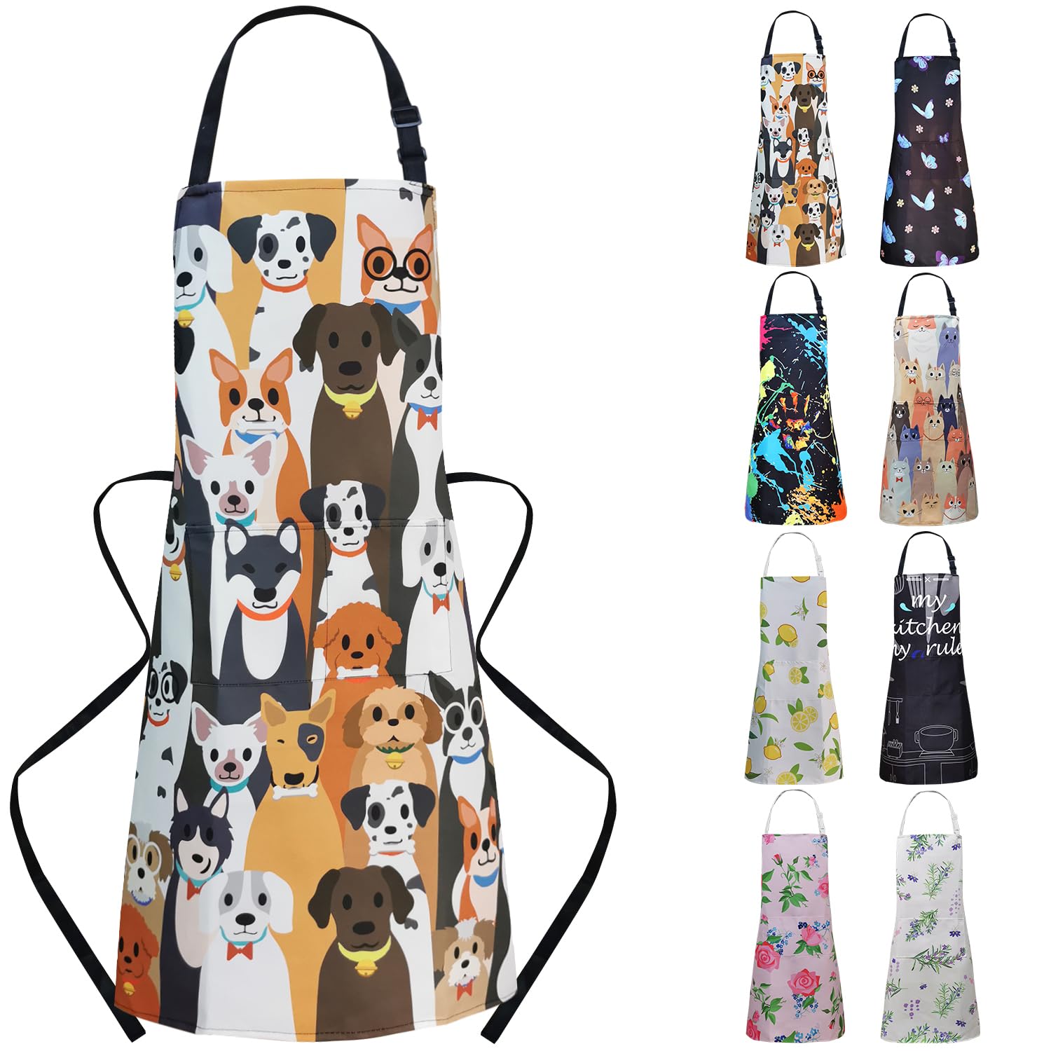 ZiQilin adjustable kitchen apron with pockets keeps tools in reach.