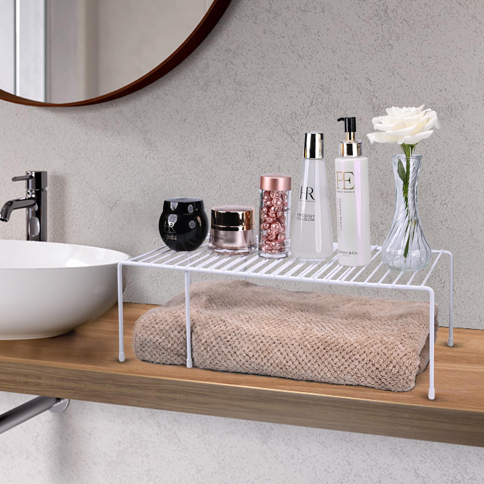 Ziroland desk organizer uses wire shelf for tidy workspace