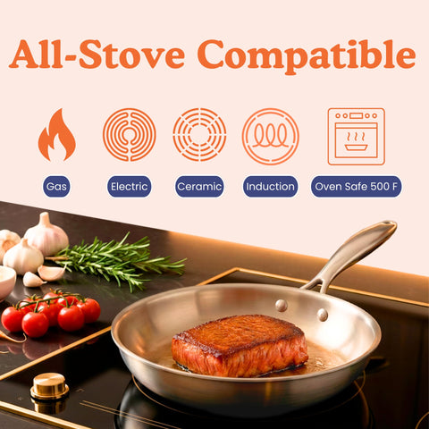 Ziruma compact 8-inch pan ideal for eggs and quick meals.