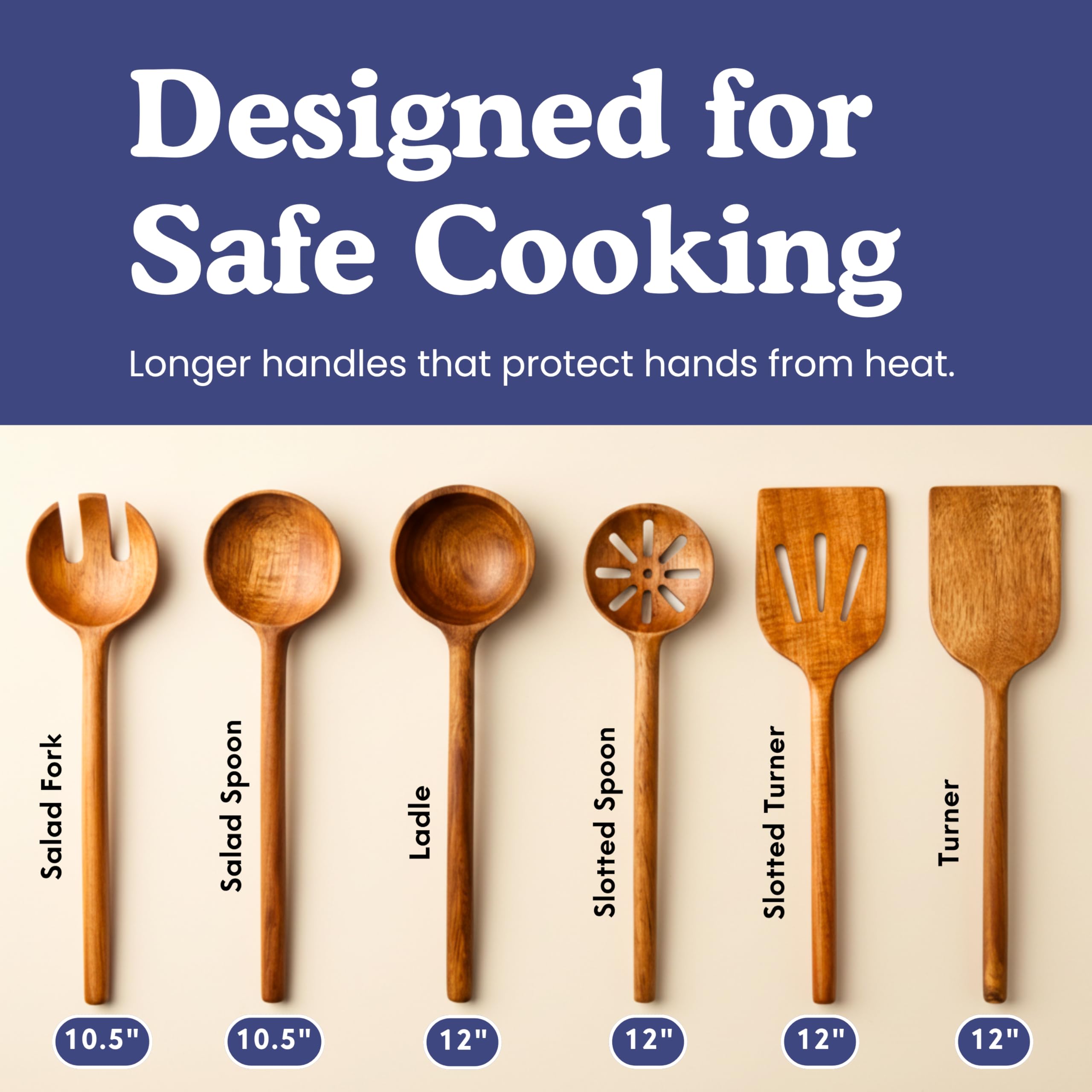 Ziruma ladle and slotted spoon for easy scooping and serving.