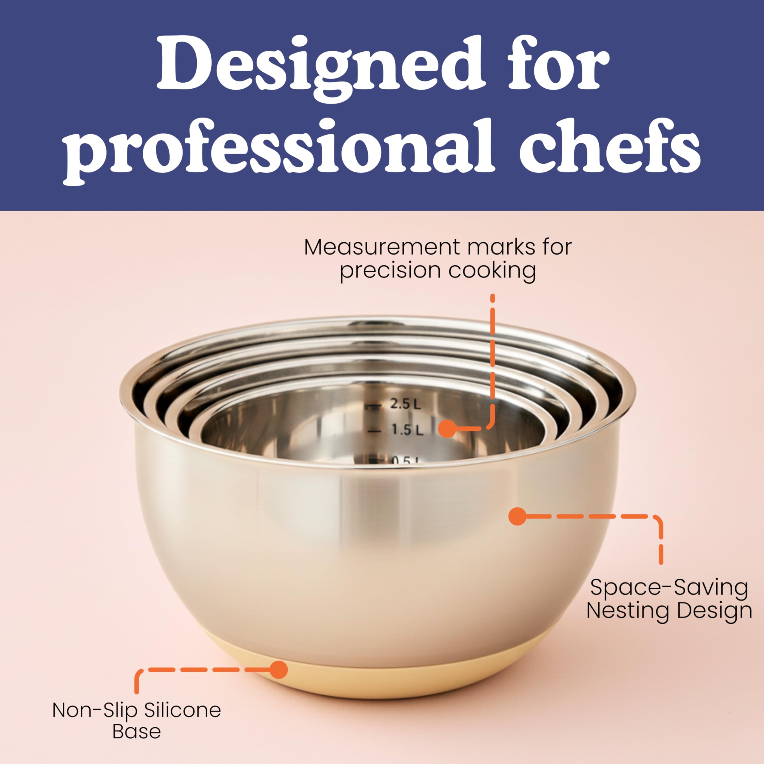 Ziruma nesting design saves kitchen space and keeps cabinets organized.