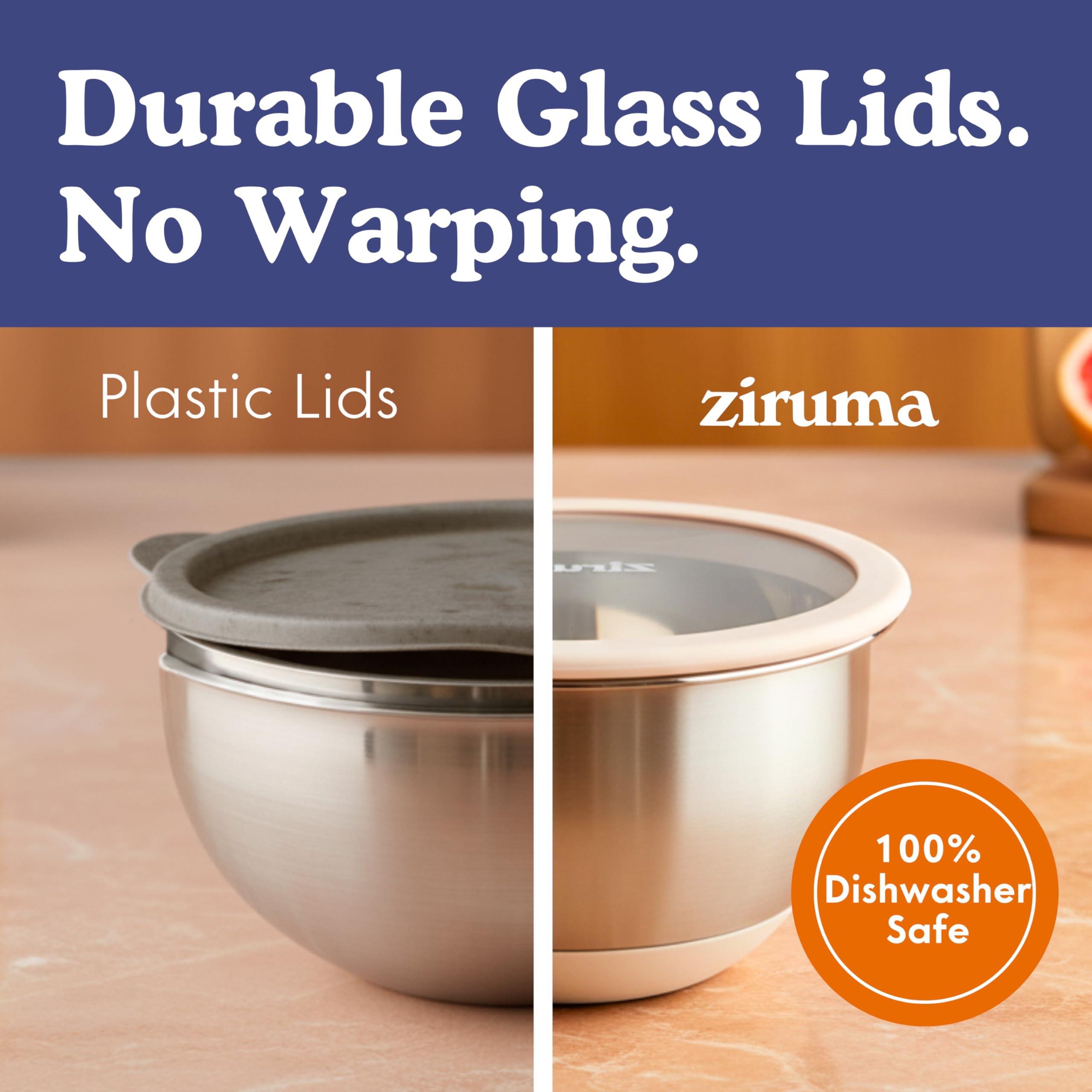 Ziruma bowls with non-slip bases for stable mixing on any counter.