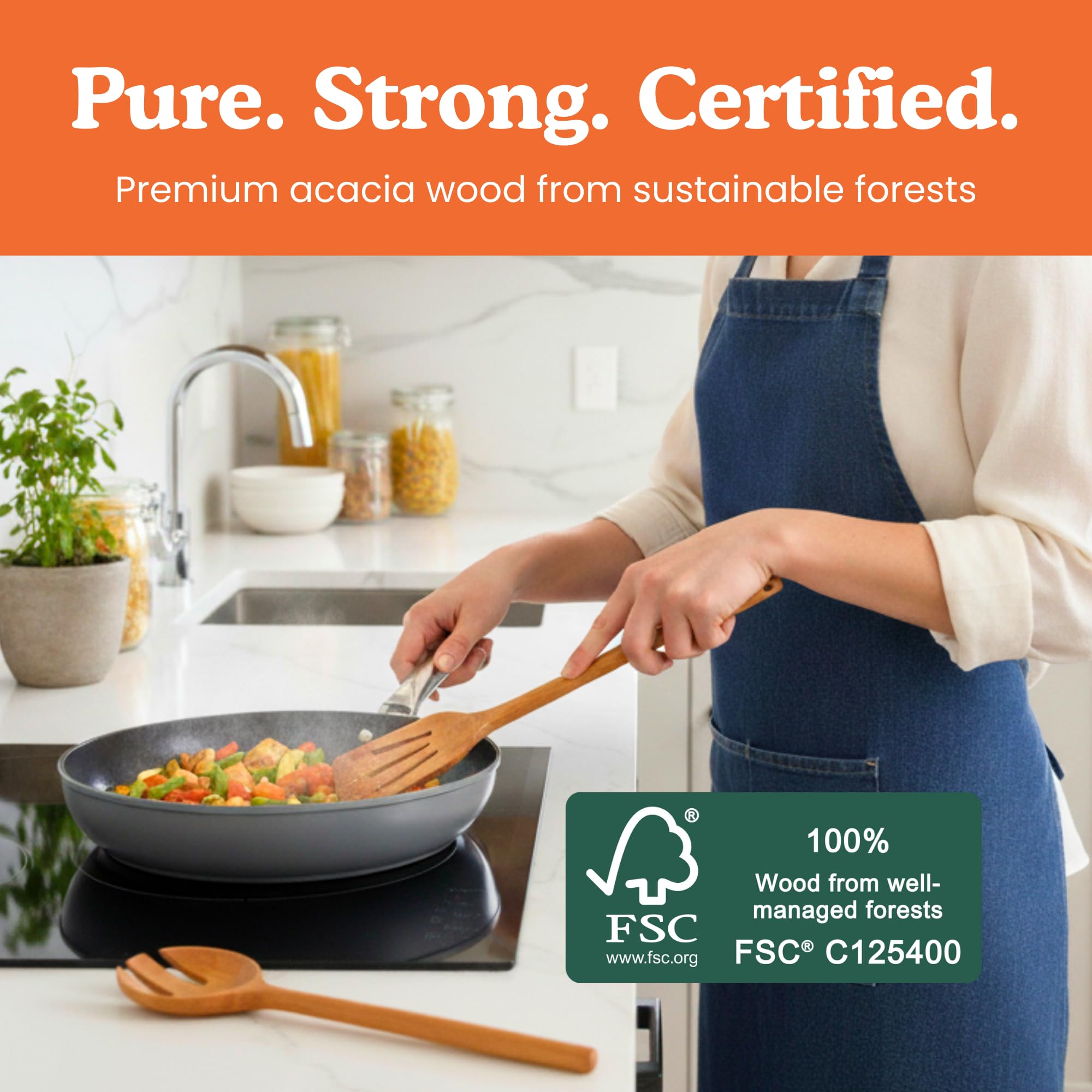 Ziruma pasta spoon ideal for stirring and portioning pasta