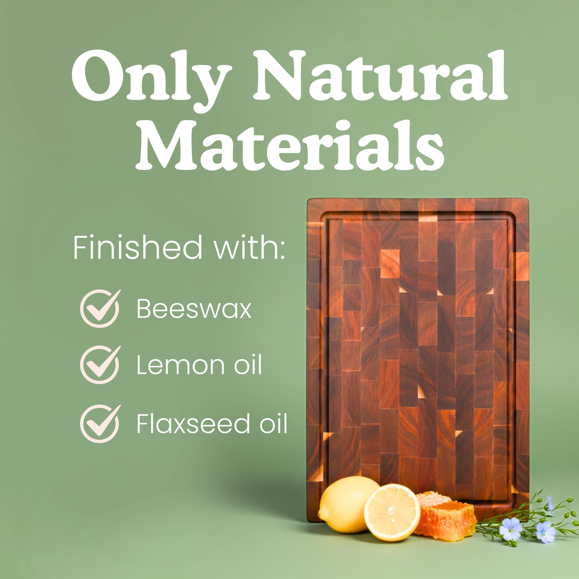 Ziruma pre-conditioned with natural oils for immediate use and care.