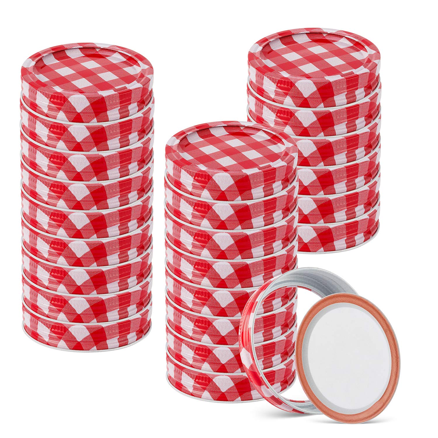 Zizasary regular mouth lids 24pcs ready for secure jar sealing and pantry storage.