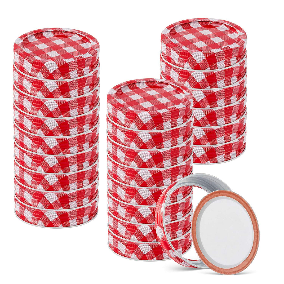 Zizasary regular mouth lids 24pcs ready for secure jar sealing and pantry storage.