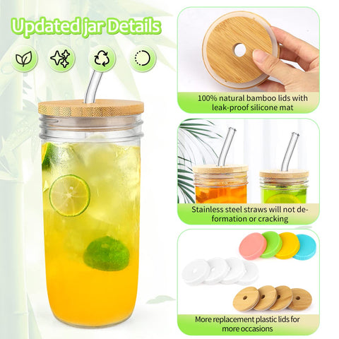 ZIZOTI bamboo lid with silicone seal on glass cups for leak-proof daily use.