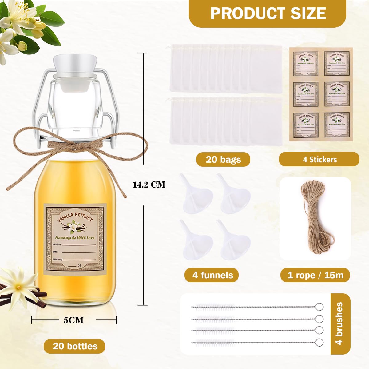 zjdbset 4oz bottles with leakproof tops preserve flavors