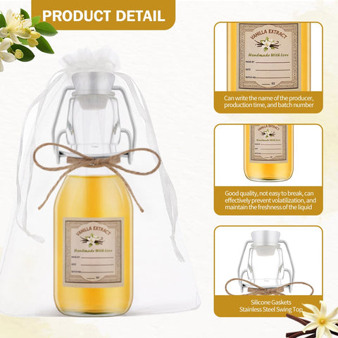 zjdbset clear glass bottles suitable for oils and sauces