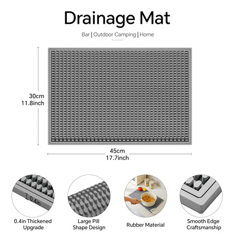 ZJWZLG bar mat anti-slip bottom keeps cups steady during prep and service.