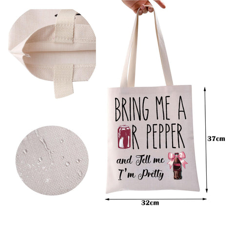 ZJXHPO Soda Tote Bag back view showing durable waterproof coating