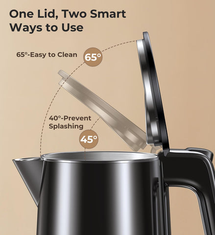 ZKBHOME electric kettle compact design fits small kitchens and home offices.