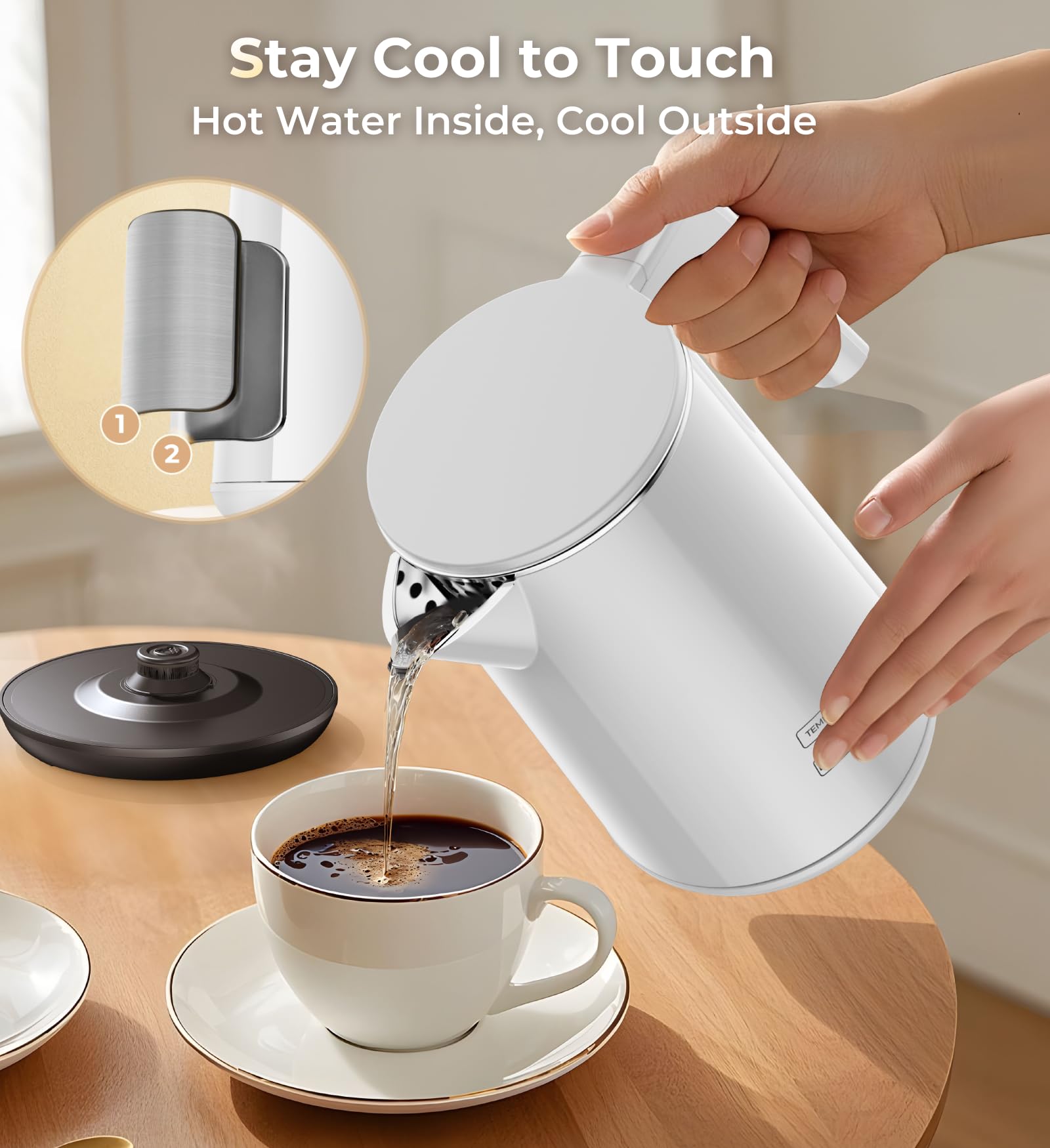 ZKBHOME cool-touch exterior prevents burns during use