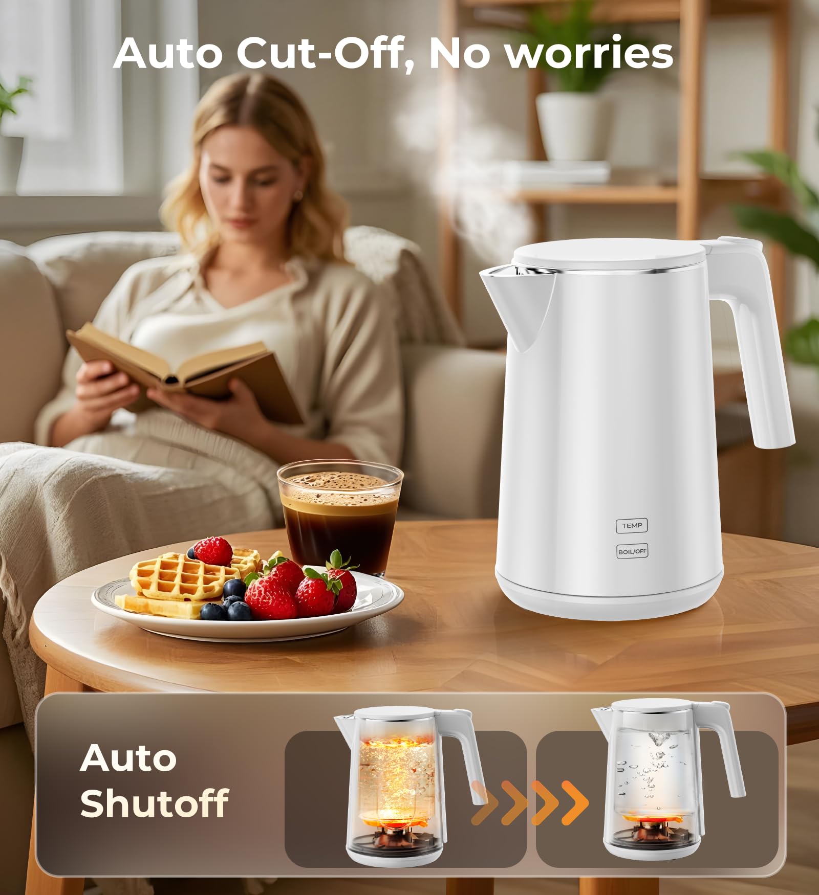 ZKBHOME 4-hour keep-warm function keeps water ready for refills