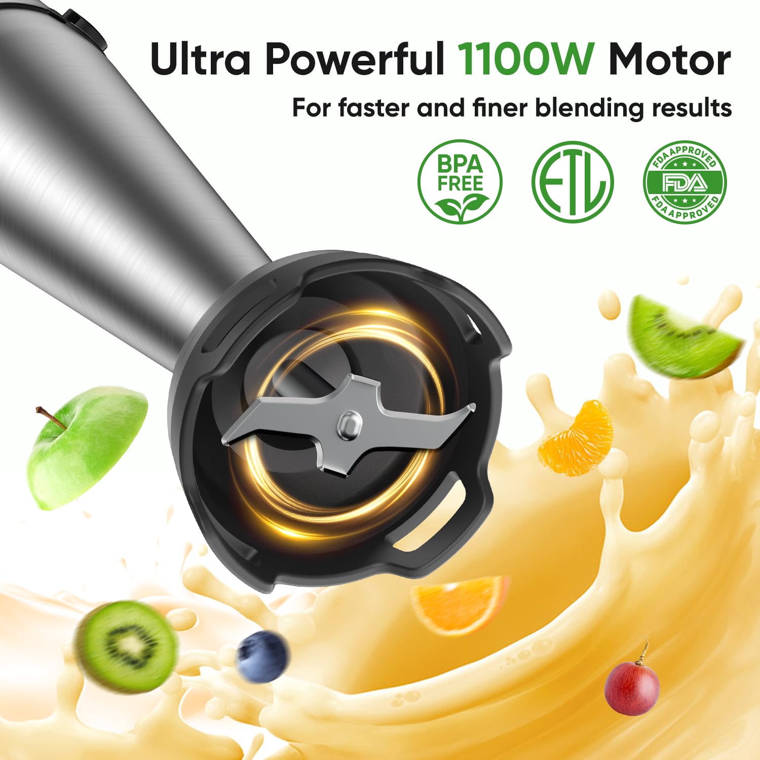 ZKBHOME 3-in-1 attachments ready for whisking and frothing