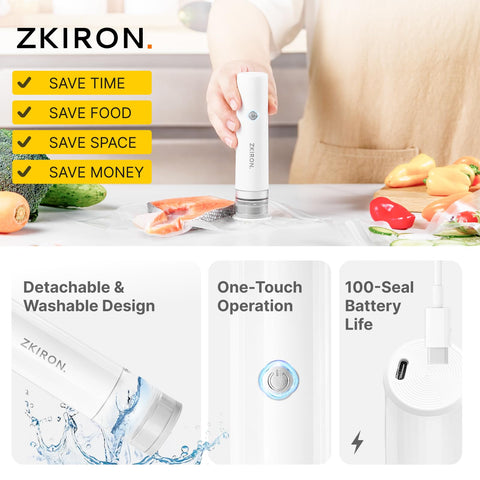 ZKIRON compact design portable for home, camping, or on-the-go meals.