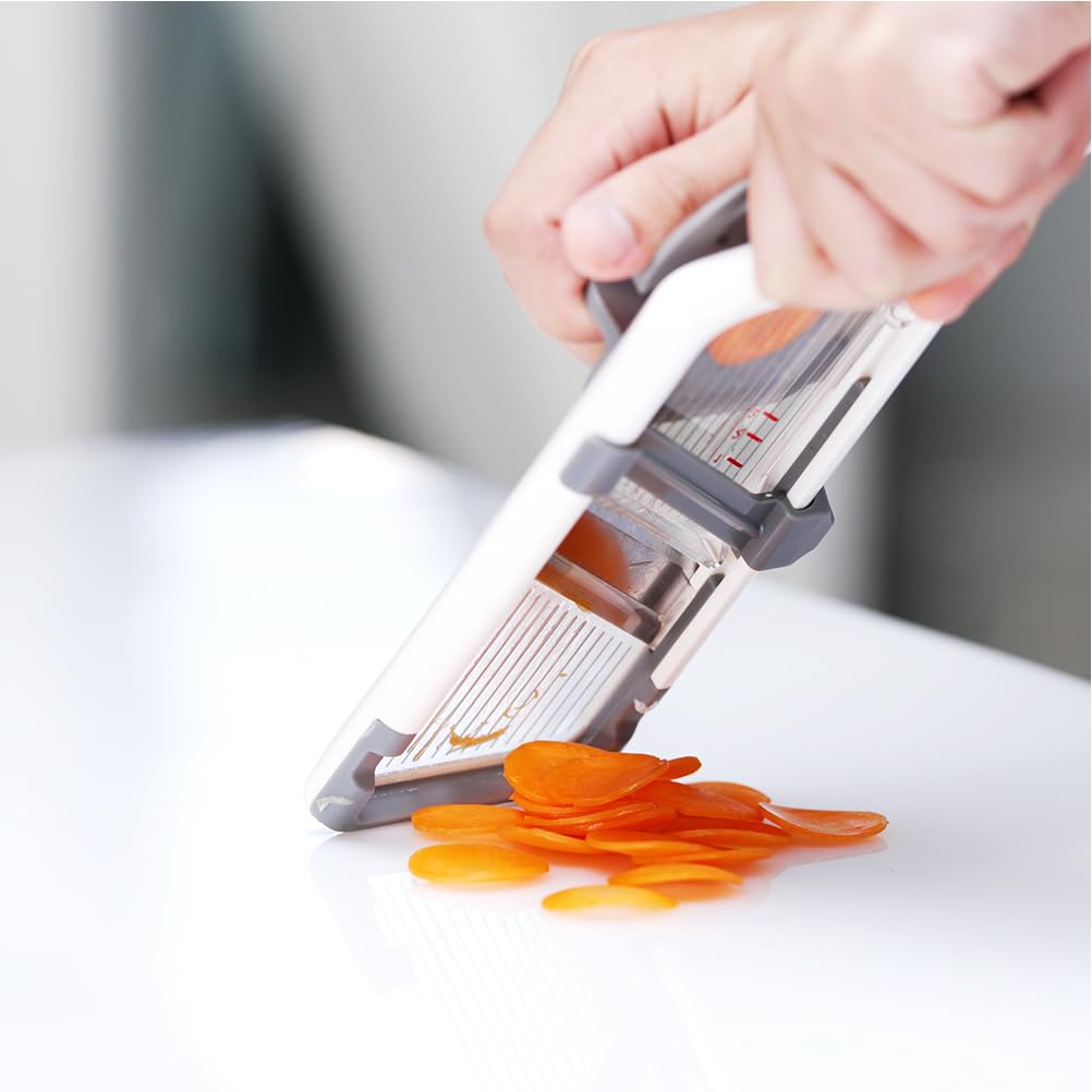 ZKIRON mandoline slicer stable base for wobble-free slicing.