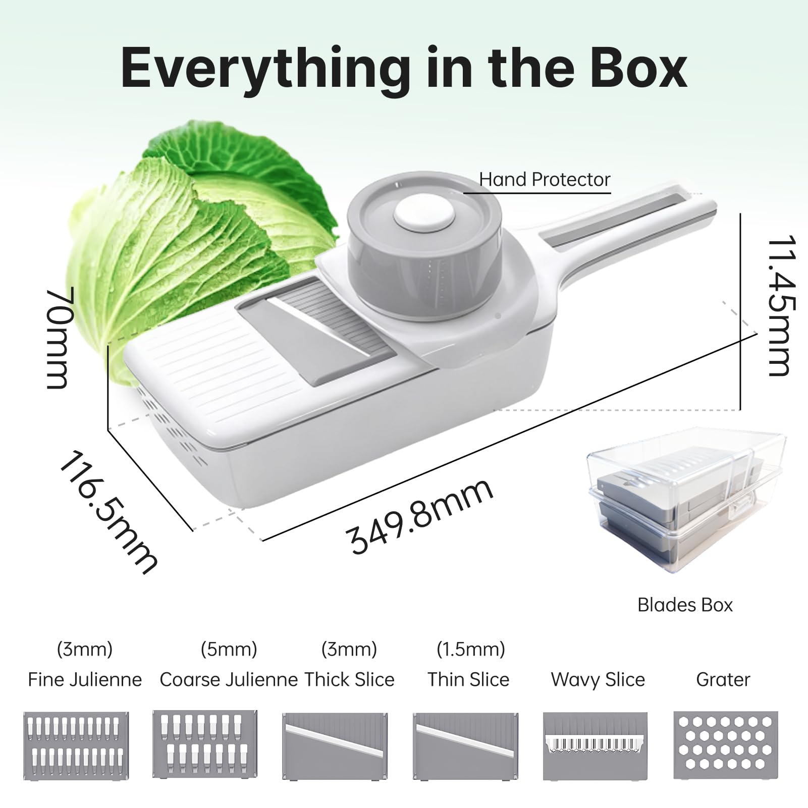 ZKIRON Mandoline Slicer vegetable prep versatility for salads and sides