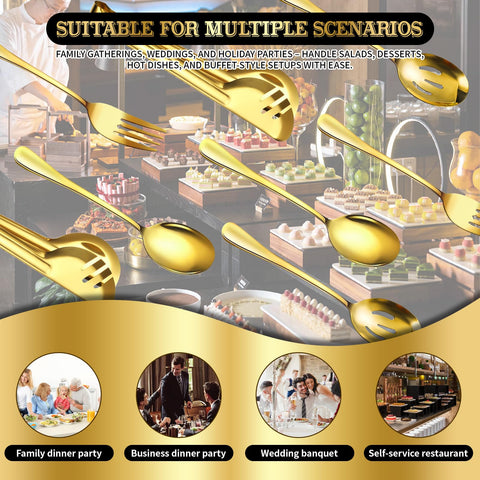 ZLMTZDJD serving forks six-piece ideal for salads and portions