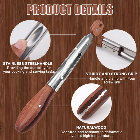 ZLMXXT stainless steel reinforced tips for durable flipping during frying.