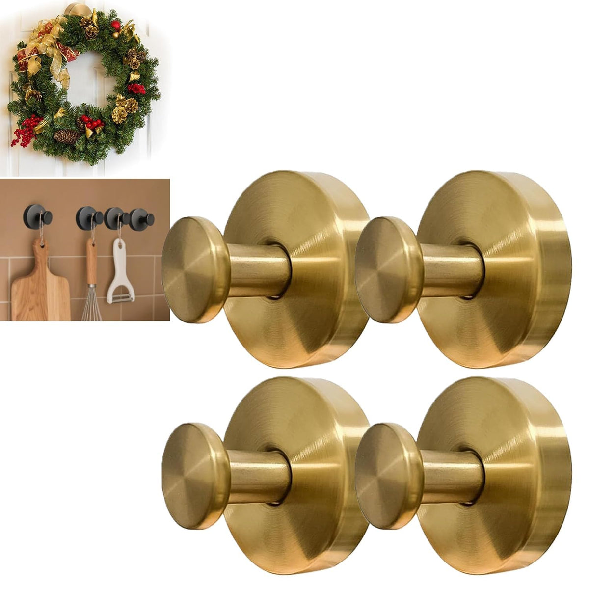 Zloeoa suction-cup hook close-up shows durable metal base for secure wall mounting.